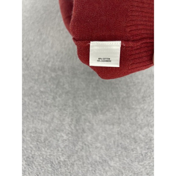 West & Vine Women's Turtleneck Sleeveless Sweater Solid Red Cashmere Blend Sz XL - Picture 5 of 9